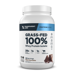 Transparent Labs Grass-Fed Whey Protein Isolate, Milk Chocolate, 2LB container