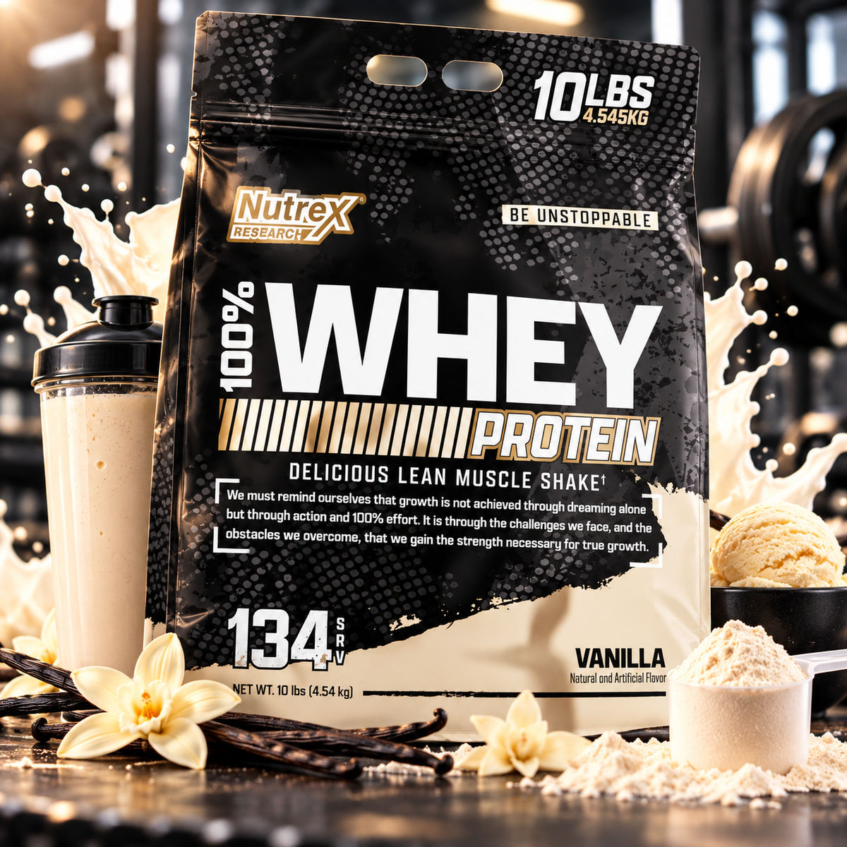 Nutrex 100% Whey Protein - 10LB