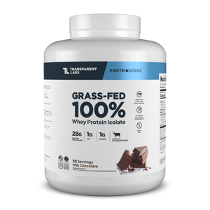 Transparent Labs Grass-Fed Whey Protein Isolate, Milk Chocolate, 4LB container