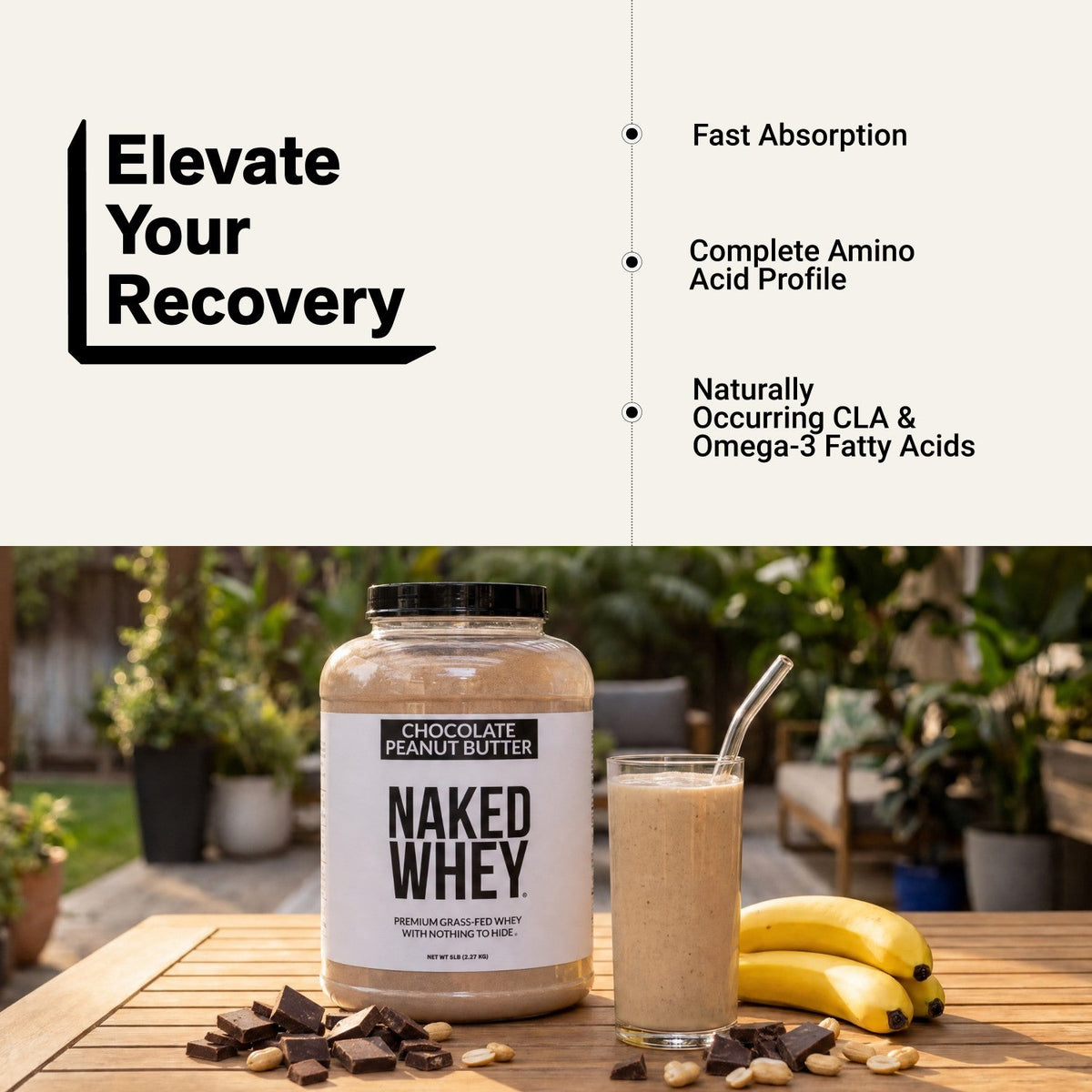 NAKED Whey Chocolate Peanut Butter 5LB - product image 6
