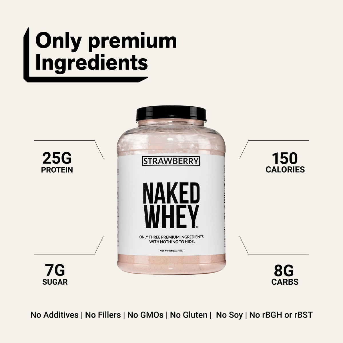 NAKED Whey Strawberry 5LB - product image 3