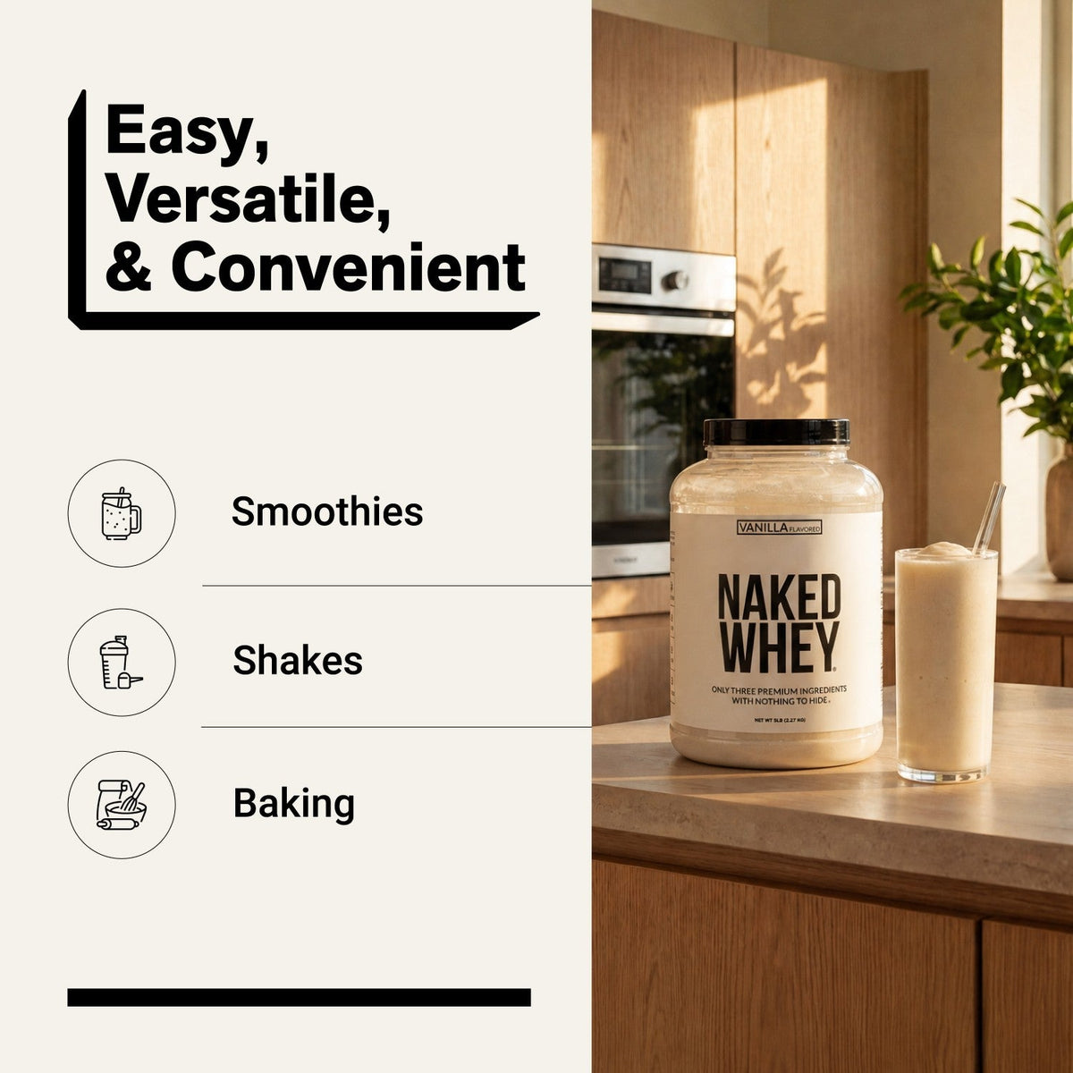 NAKED Whey Vanilla 5LB - product image 7